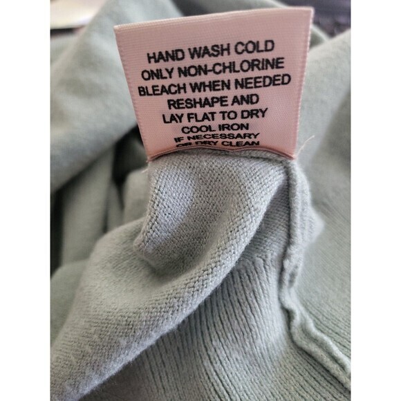 Philosophy Women's Green and White Weekend Crewneck Sweater Size XLarge - Picture 8 of 8